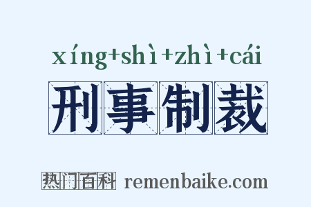 刑事制裁是什么意思的图片